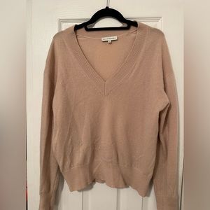 White and Warren Pink Cashmere Sweater